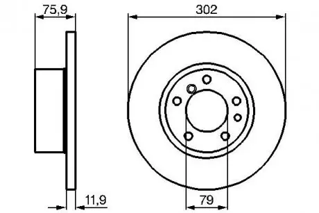 0986478319 Тормозной диск BOSCH подбор по vin на Brocar