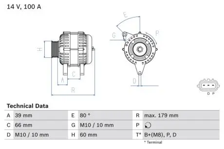 0986083970 ALTERNATOR REG. BOSCH подбор по vin на Brocar