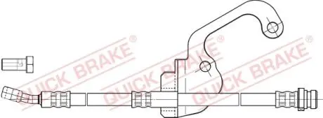 50838X Тормозной шланг QUICK BRAKE подбор по vin на Brocar