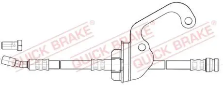 50839X Тормозной шланг QUICK BRAKE подбор по vin на Brocar