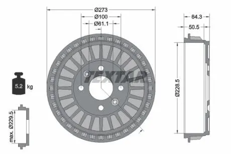 94046100 BEBEN HAMULCOWY TEXTAR підбір по vin на Brocar