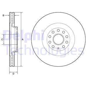 BG9202C Диск тормозной DELPHI підбір по vin на Brocar