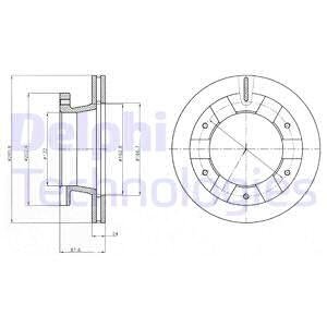 BG4285 Тормозной диск DELPHI підбір по vin на Brocar