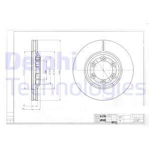 BG4175 Диск гальмівний DELPHI підбір по vin на Brocar