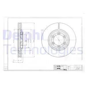 BG4175 Диск гальмівний DELPHI підбір по vin на Brocar