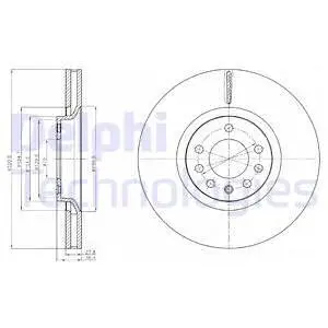 BG4185C Гальмівний диск DELPHI підбір по vin на Brocar