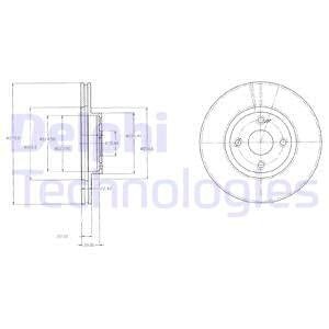 BG3966 Тормозной диск DELPHI подбор по vin на Brocar