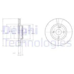 BG3966 Тормозной диск DELPHI підбір по vin на Brocar