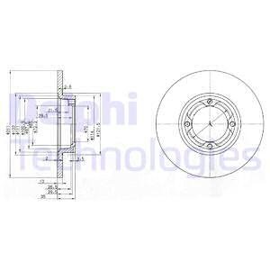 BG2533 Тормозной диск DELPHI подбор по vin на Brocar