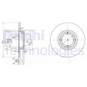 BG2533 Гальмівний диск DELPHI підбір по vin на Brocar