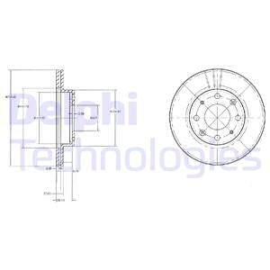 BG2451 Диск гальмівний DELPHI підбір по vin на Brocar
