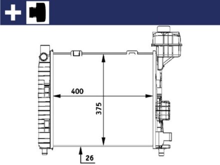 CR322000S CHLODNICA WODY MAHLE / KNECHT підбір по vin на Brocar