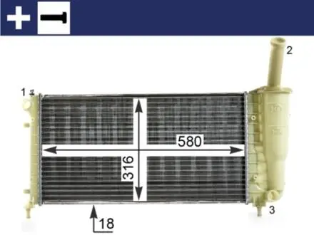 CR1994000S Радіатор, система охолодження двигуна MAHLE / KNECHT підбір по vin на Brocar