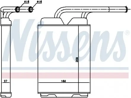 73349 Радіатор пічки NISSENS підбір по vin на Brocar