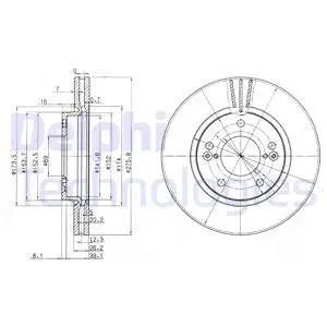 BG3721 Тормозной диск DELPHI подбор по vin на Brocar