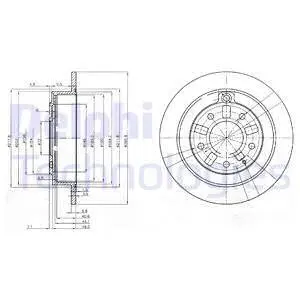 BG3231 Тормозной диск DELPHI подбор по vin на Brocar
