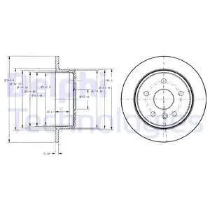 BG3178 Гальмівний диск DELPHI підбір по vin на Brocar