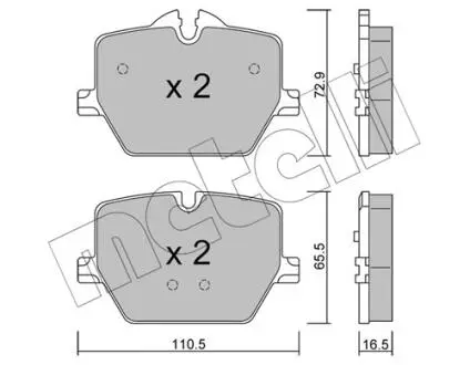 2212660 Колодки гальмівні (задні) BMW 3 (G20/G21) 18- METELLI підбір по vin на Brocar