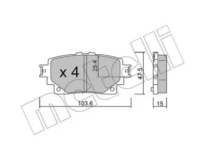 2212290 Колодки гальмівні (задні) Toyota Rav4 18- METELLI підбір по vin на Brocar