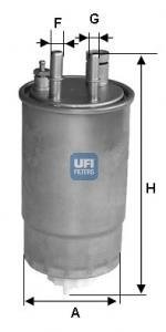 24ONE03 Фильтр топлива UFI подбор по vin на Brocar