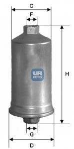 3150400 Фильтр топлива UFI подбор по vin на Brocar