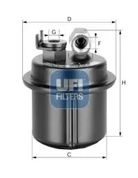3153500 Фильтр топлива UFI підбір по vin на Brocar