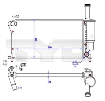 7090025R Теплообмінник TYC підбір по vin на Brocar