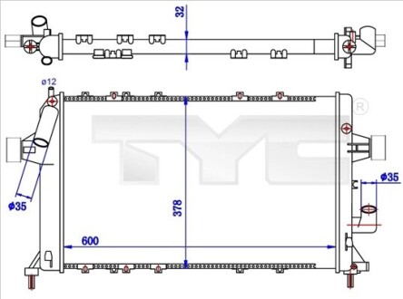 7250039R Теплообмінник TYC підбір по vin на Brocar