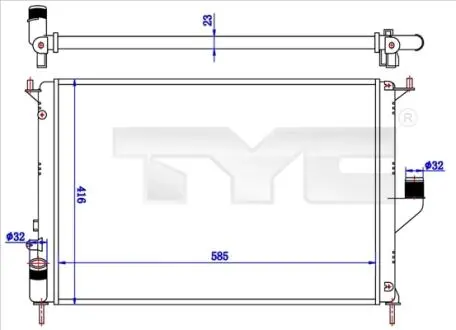 7280057 Теплообменник TYC подбор по vin на Brocar
