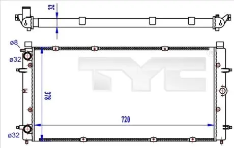 7370059R Теплообменник TYC подбор по vin на Brocar