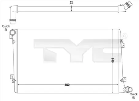 7370063R Теплообмінник TYC підбір по vin на Brocar