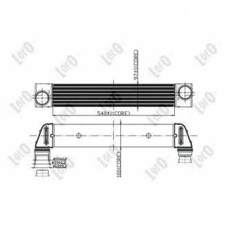 0040180008 INTERCOOLER ABAKUS підбір по vin на Brocar