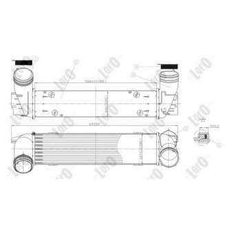 0040180010 INTERCOOLER ABAKUS підбір по vin на Brocar