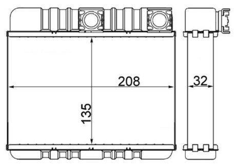 AH87000S Радіатор пічки E46/X3(E83) 2.0D-3.0D 98-11 MAHLE / KNECHT підбір по vin на Brocar