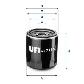 2371700 FILTR OLEJU UFI подбор по vin на Brocar
