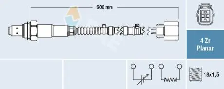 77684 Лямбда-зонд FAE підбір по vin на Brocar