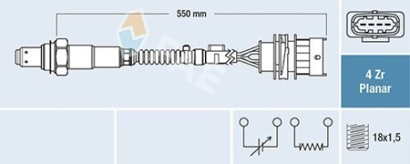 77670 Лямбда-зонд FAE підбір по vin на Brocar