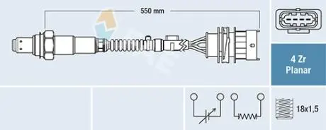 77670 Лямбда-зонд FAE підбір по vin на Brocar