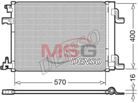 DCN20001 Радіатор кондиціонера 1.4MPI 16V, 1.4MPI Turbo 16V, 1.7CDTI 16V OPEL Astra J 10-15, Zafira C 11-19, Cascada 13-19; CHEVROLET Cruze 09-17 DENSO підбір по vin на Brocar