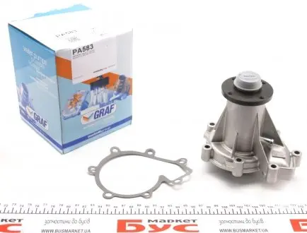 PA583 Помпа воды MB C-class (W202/S202)/E-class (W210) 200D/220D/TD OM604 93-01 (B/B) (8 лоп) GRAF подбор по vin на Brocar