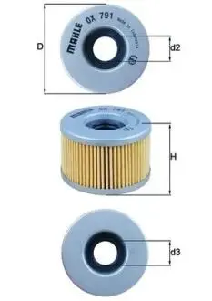 OX791 Фільтр MAHLE / KNECHT підбір по vin на Brocar