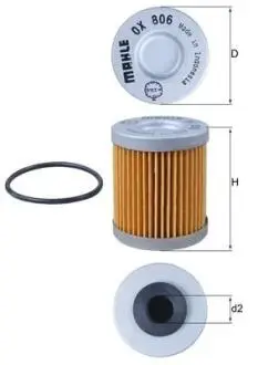 OX806D Фільтр MAHLE / KNECHT підбір по vin на Brocar