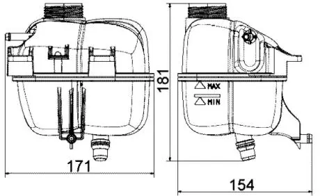 CRT87001S Розширювальний бачок MAHLE / KNECHT підбір по vin на Brocar