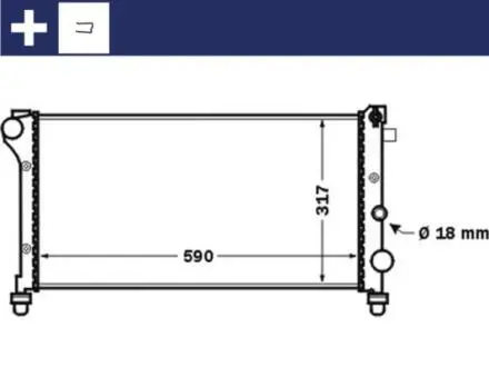 CR1452000S Радіатор, система охолодження двигуна MAHLE / KNECHT підбір по vin на Brocar