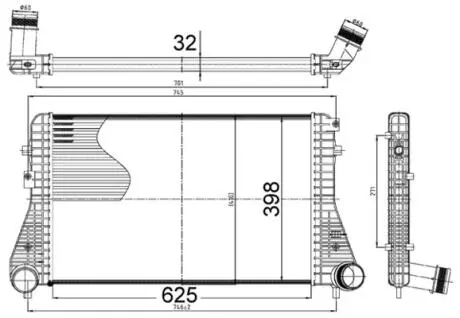 CI517000S Охолоджувач наддувального повітря MAHLE / KNECHT підбір по vin на Brocar