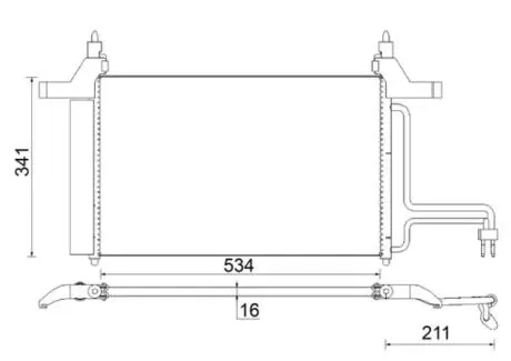 AC790000S Конденсатор, система кондиціонування повітря MAHLE / KNECHT підбір по vin на Brocar