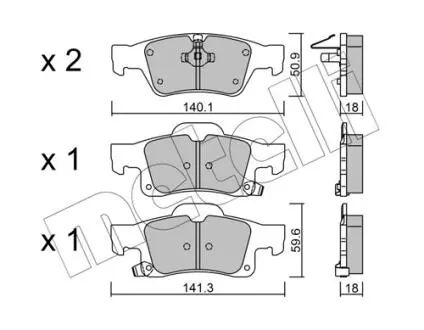 2209280 Колодки гальмівні (задні) Jeep Grand Cherokee 3.0 CRD/3.6-5.7 10- METELLI підбір по vin на Brocar