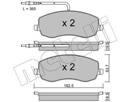 2208470 Тормозные колодки, дисковый тормоз (набор) METELLI подбор по vin на Brocar