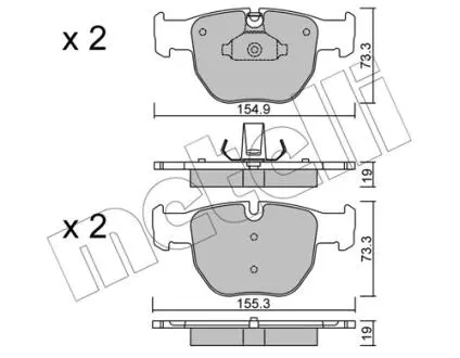 2205980 Колодки тормозные (передние) Range Rover III 02-12 METELLI подбор по vin на Brocar