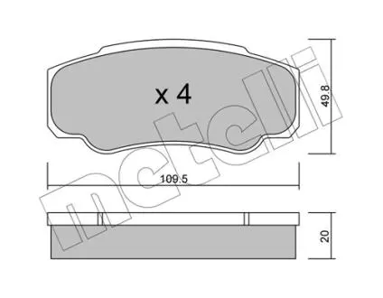 2205320 Колодки тормозные (задние) Citroen Jumper/Fiat Ducato/Peugeot Boxer 94- METELLI подбор по vin на Brocar